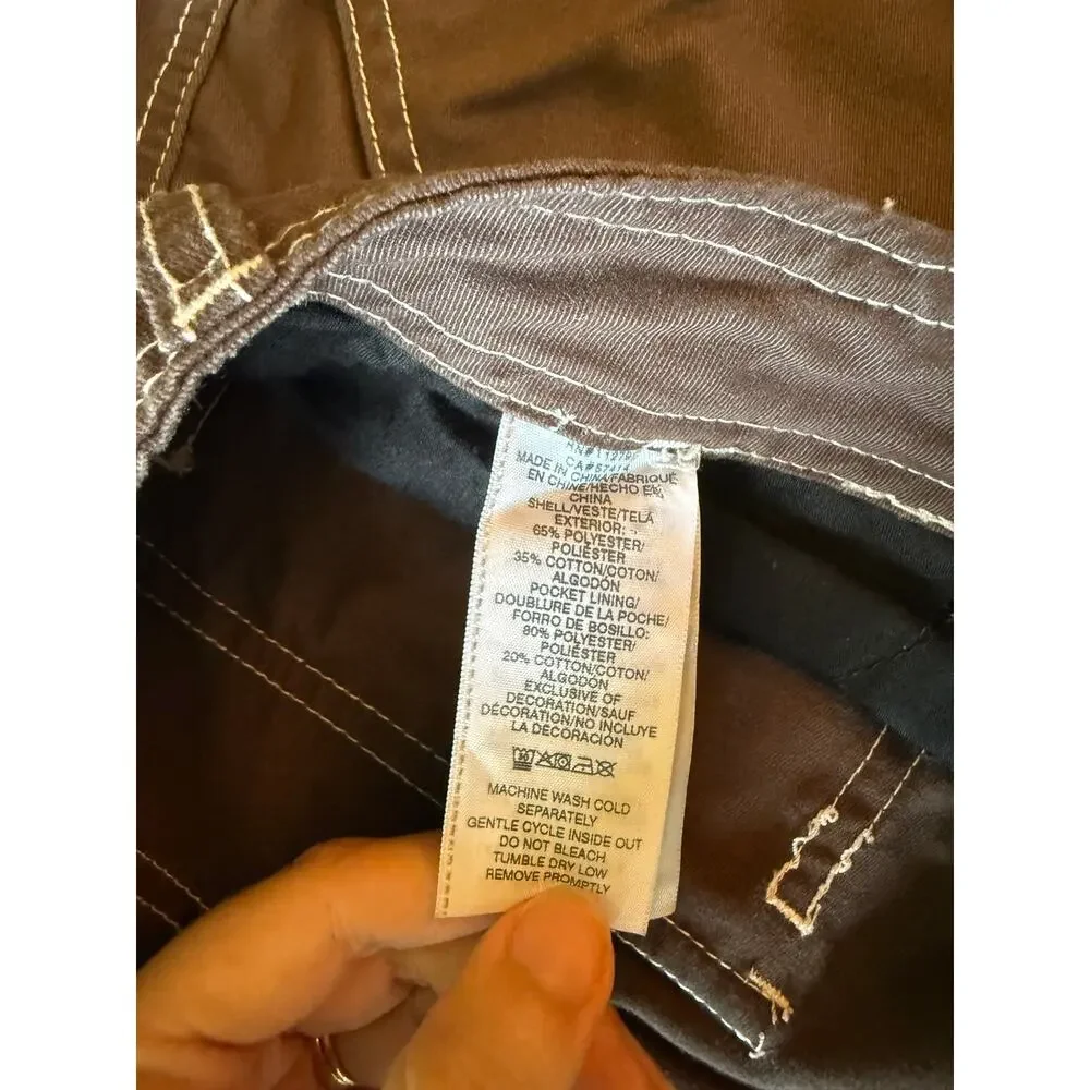 True Religion Men's Casual 38x30 Pants Cargo Brown with White Stitch